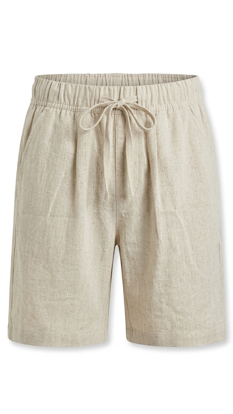Linen Shorts – Beige