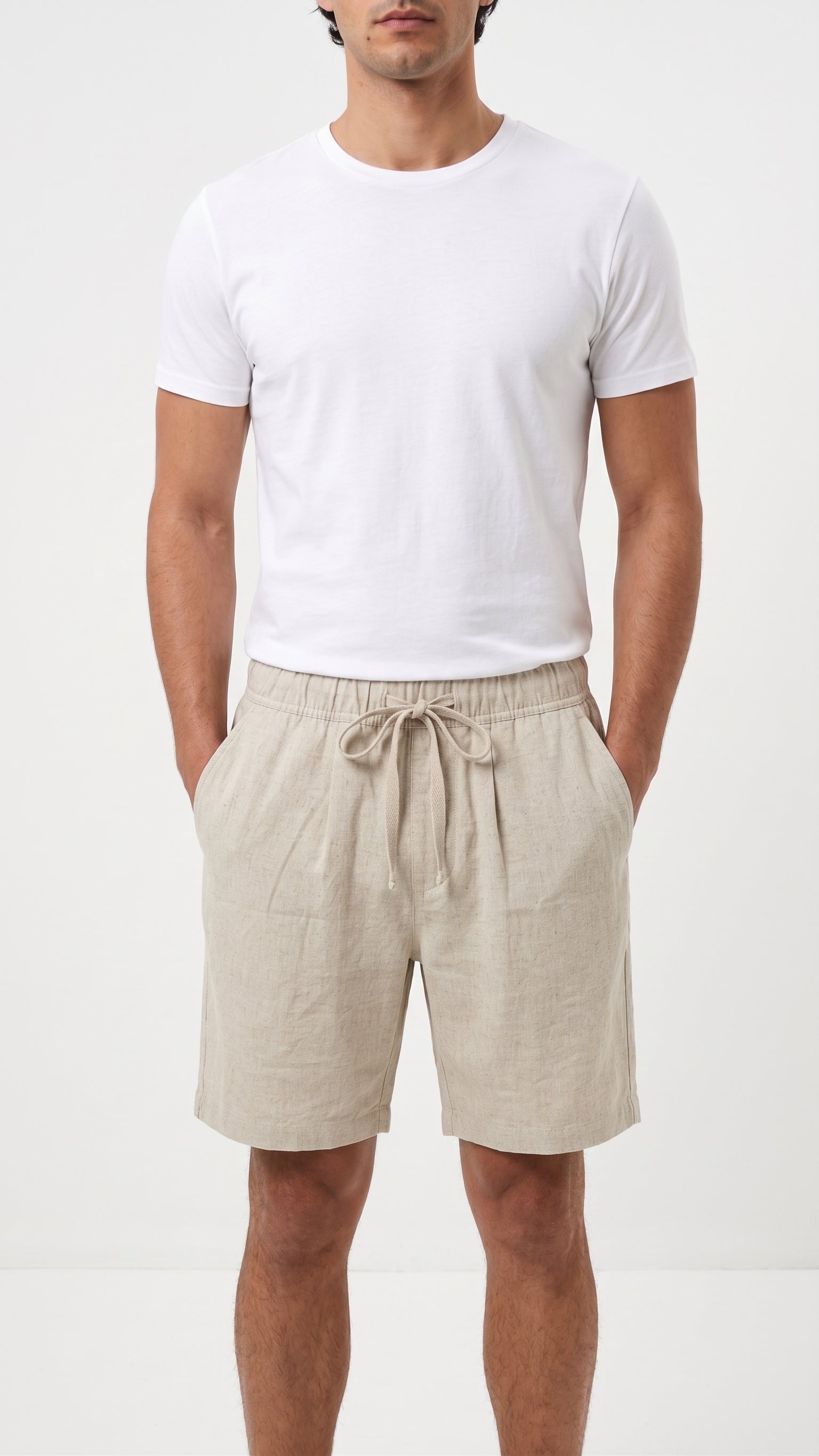 Linen Shorts – Beige
