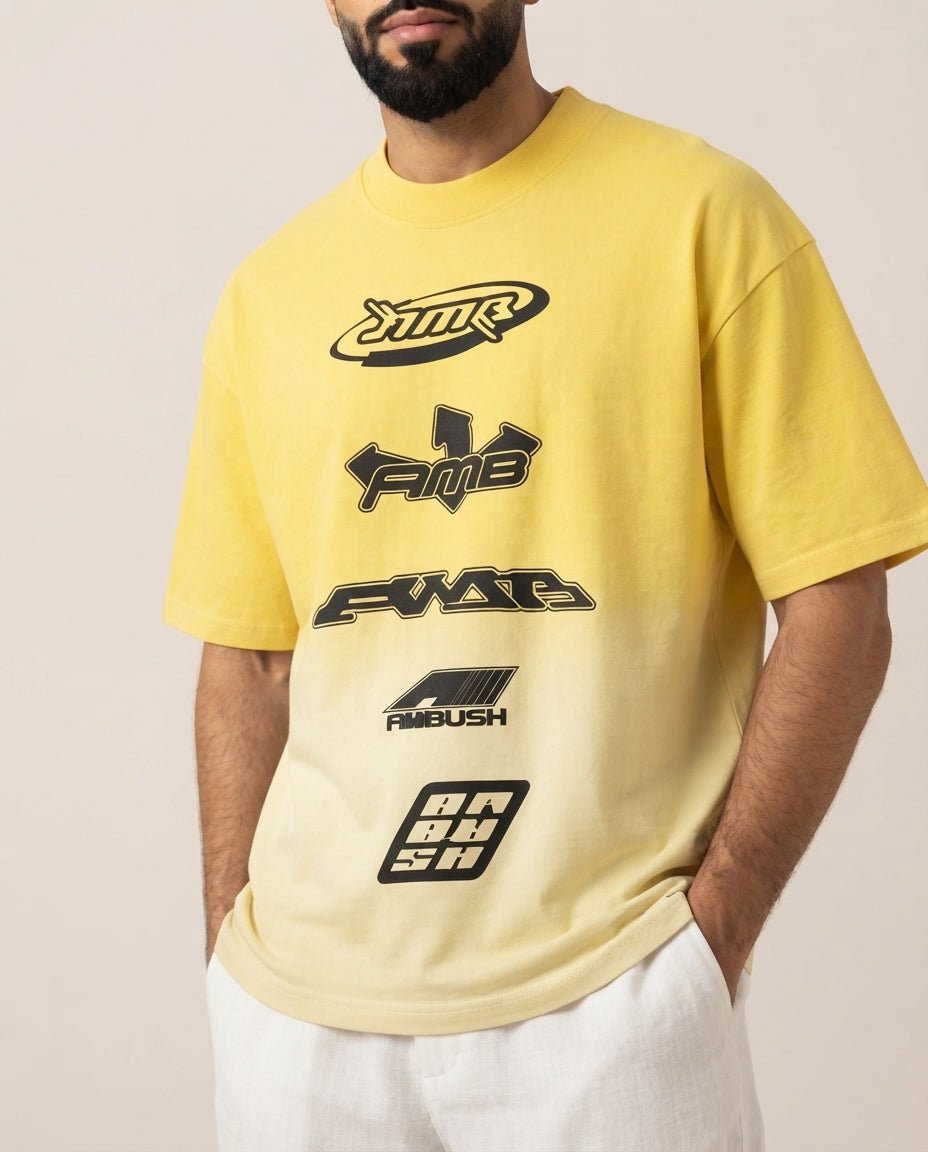 Ombre Yellow Graphic Tee