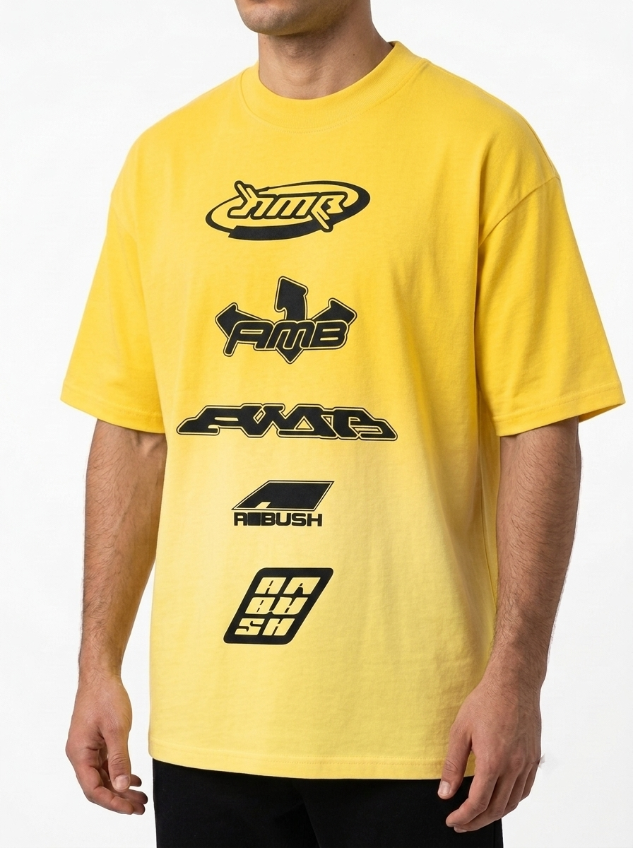 Ombre Yellow Graphic Tee