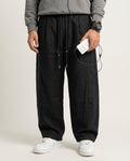 Black Baggy Drawstring Jeans
