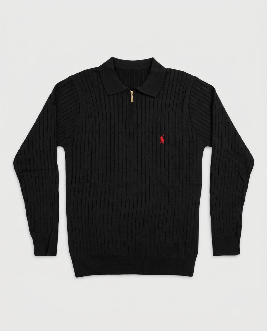 US Polo Full Sleeve Zip T-Shirt