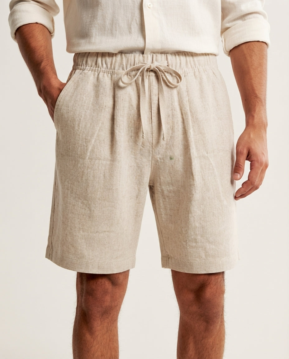 Linen Shorts – Beige