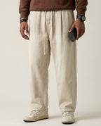 Beige Baggy Jeans