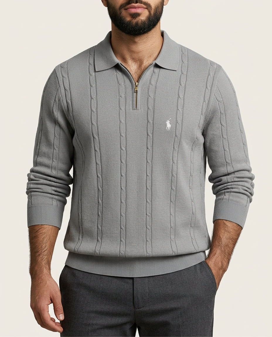 US Polo Full Sleeve Zip T-Shirt