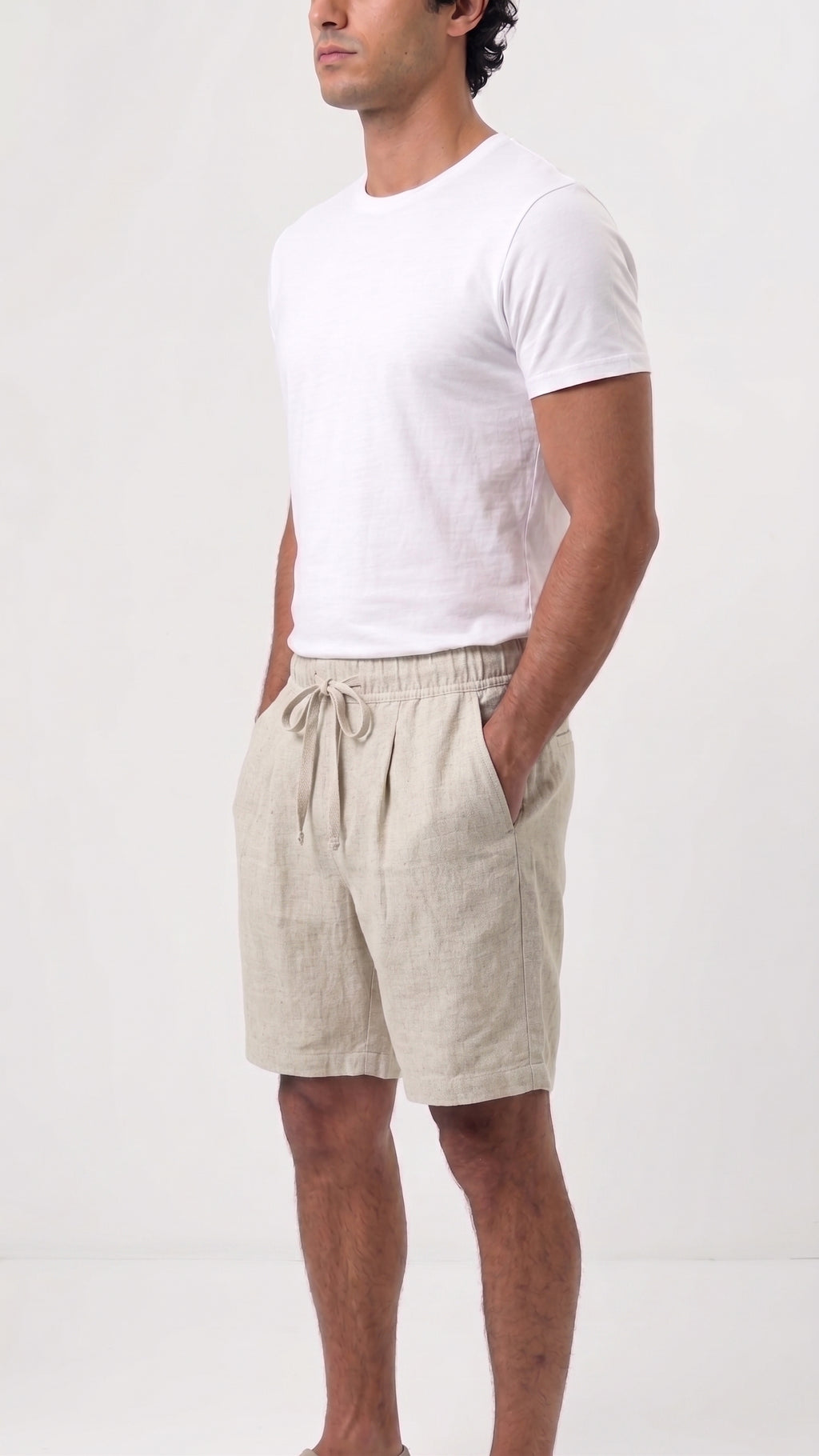 Linen Shorts – Beige