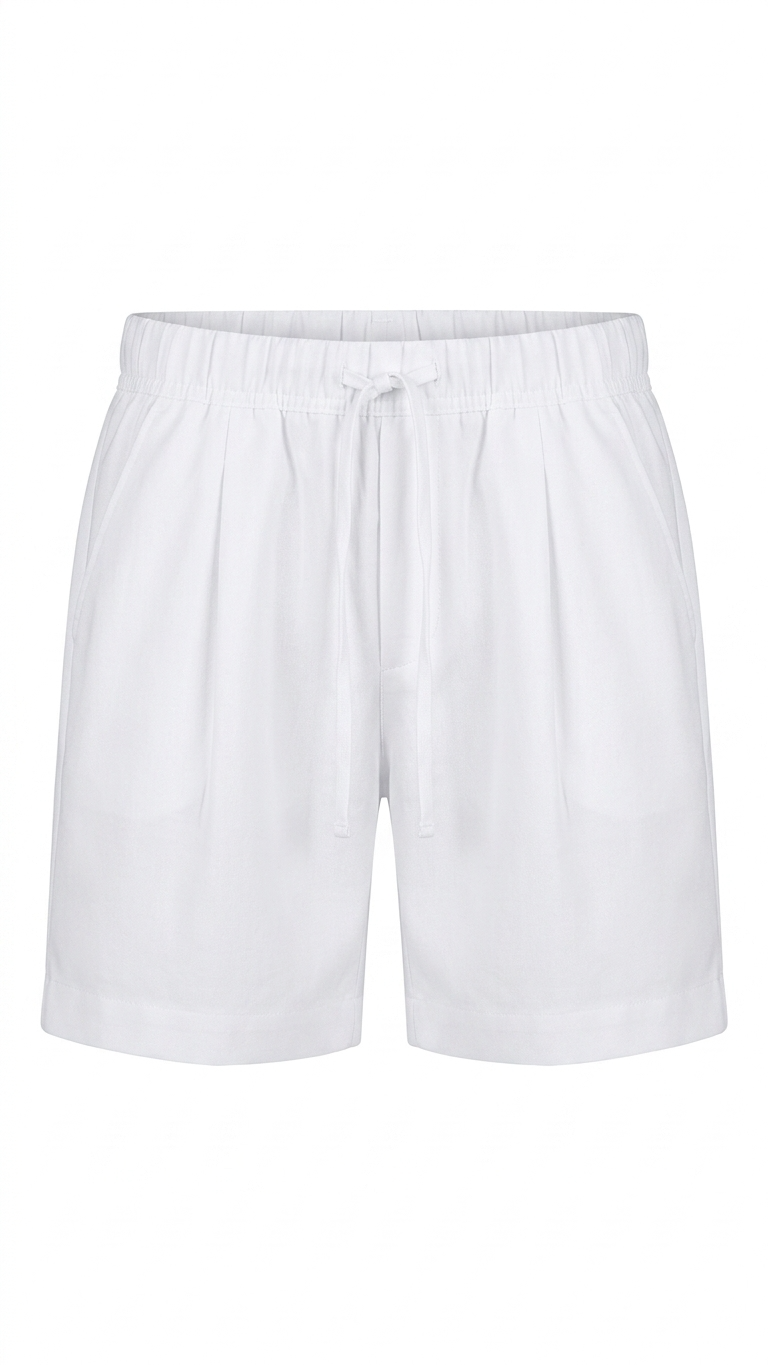 Linen Shorts – White