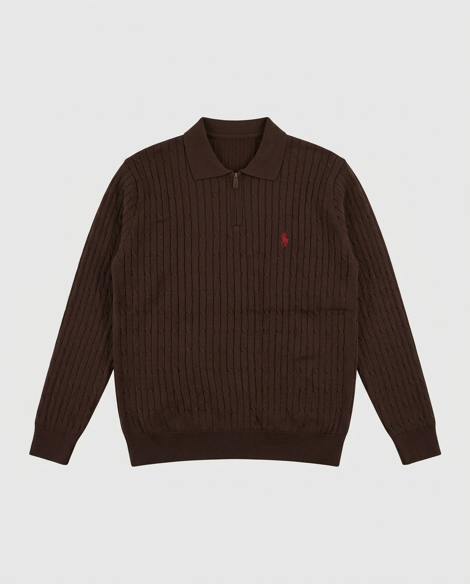 US Polo Full Sleeve Zip Ridges T-Shirt