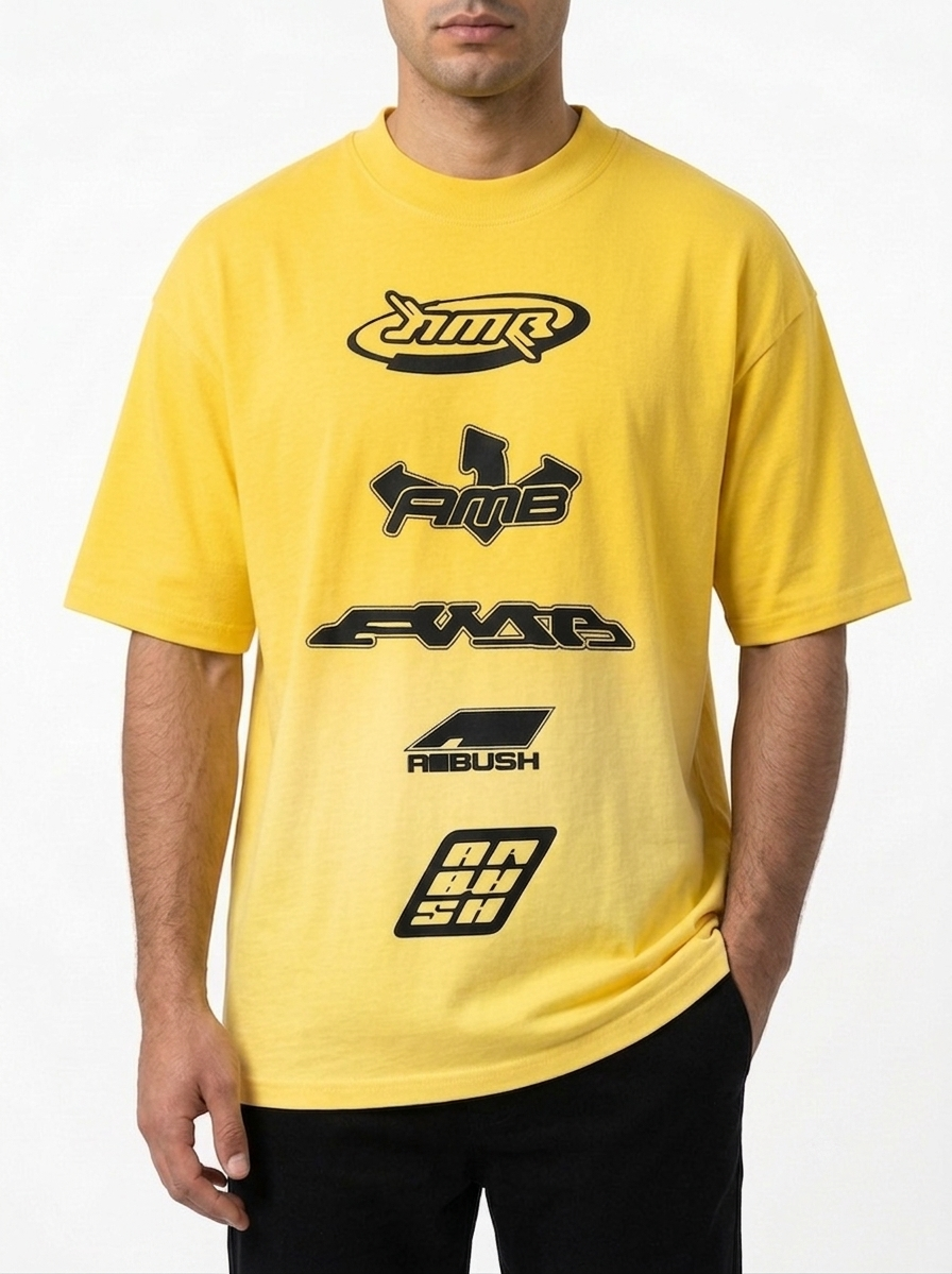 Ombre Yellow Graphic Tee