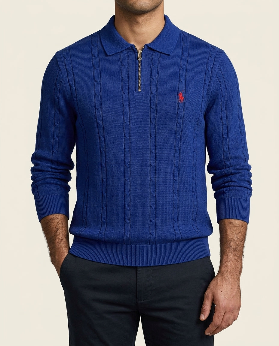 US Polo Full Sleeve Zip T-Shirt