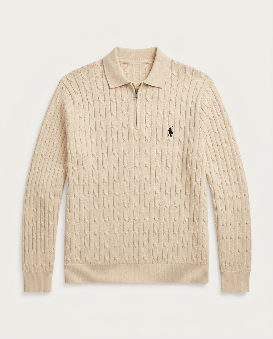 US Polo Full Sleeve Zip Ridges T-Shirt