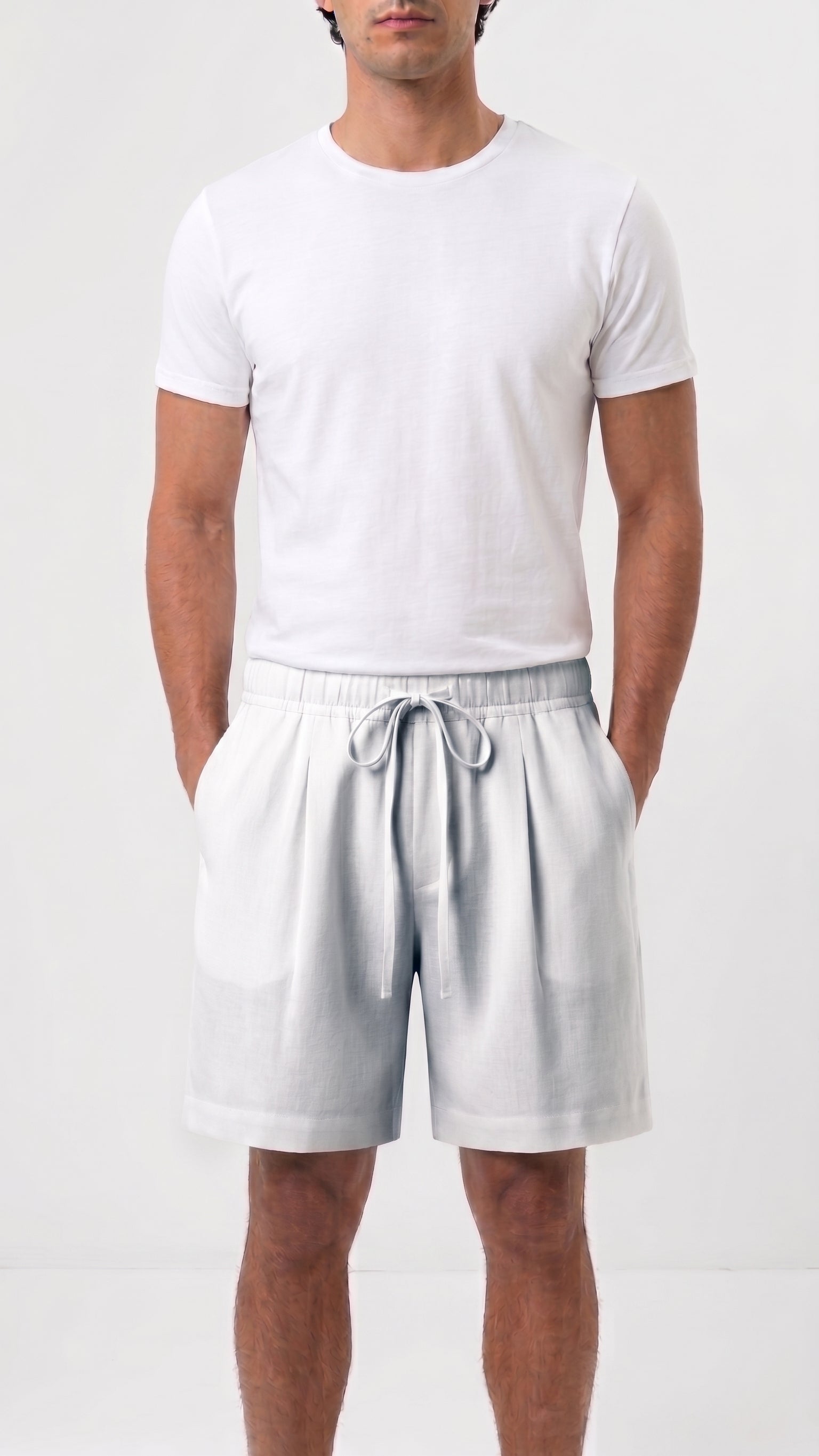 Linen Shorts – White
