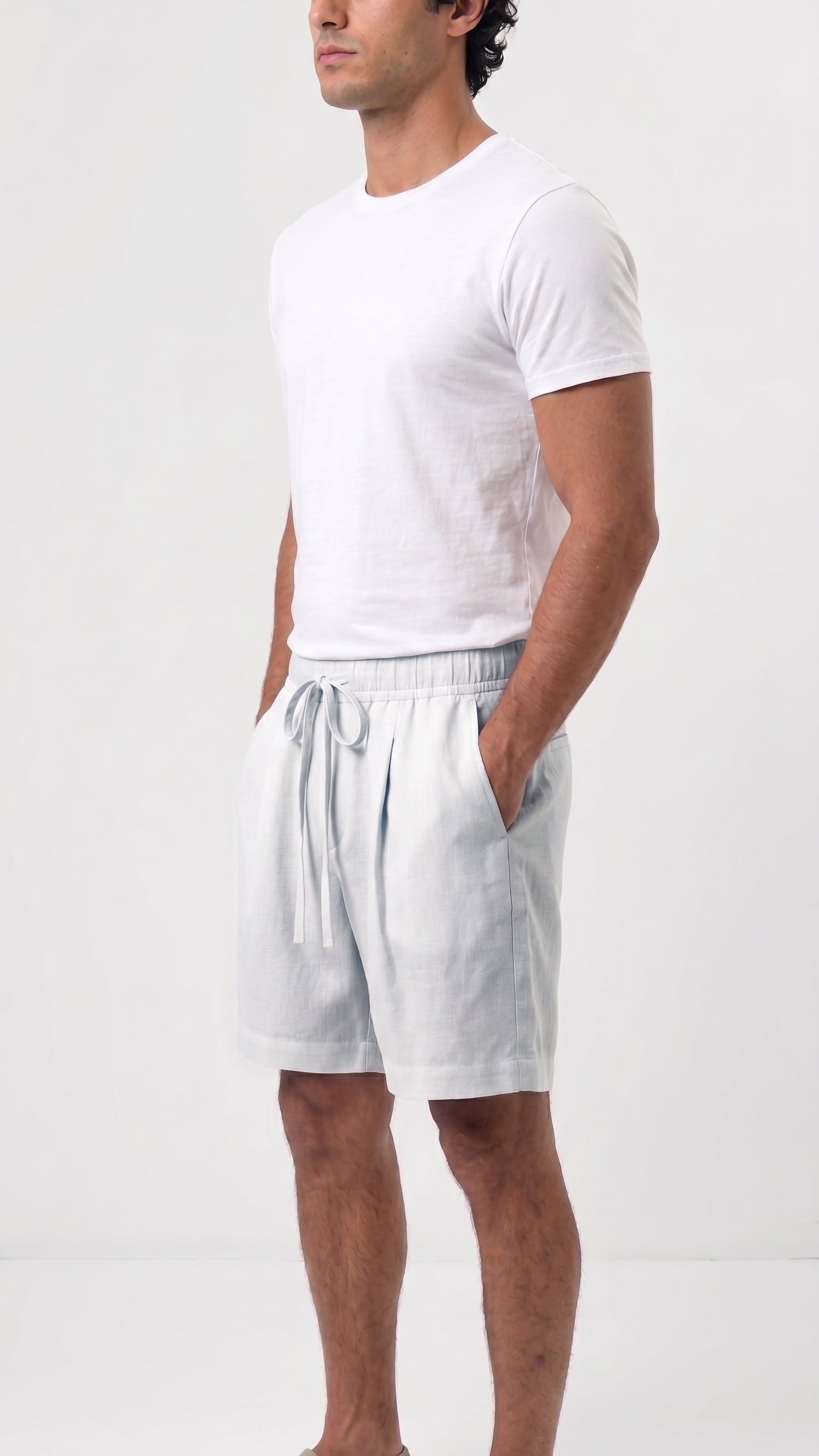 Linen Shorts – White