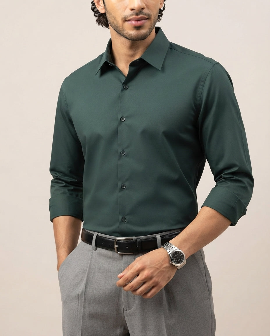Executive Shirt – Deep Pine Green