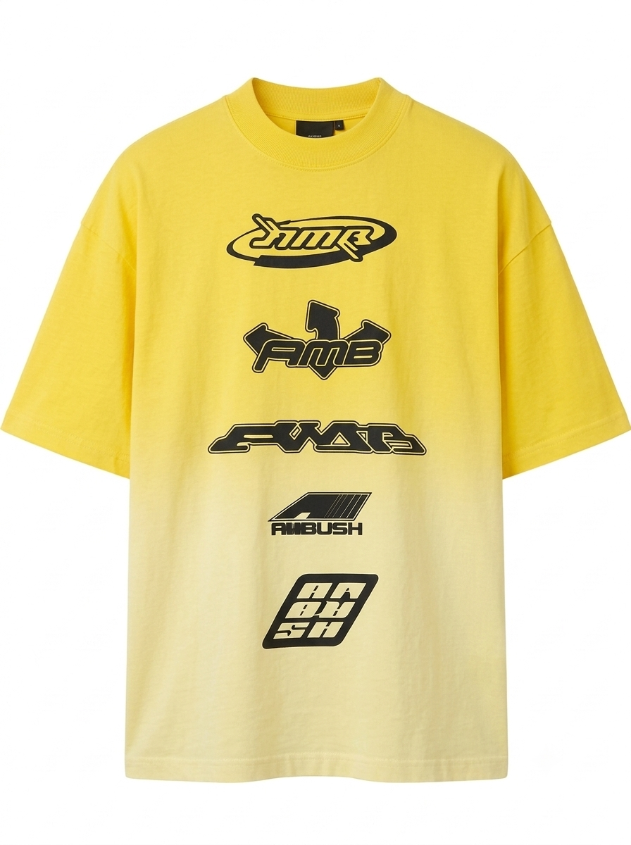 Ombre Yellow Graphic Tee