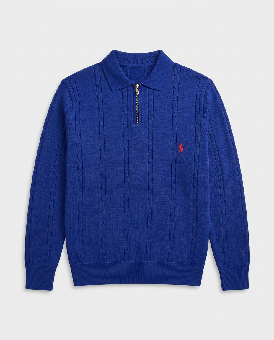 US Polo Full Sleeve Zip T-Shirt