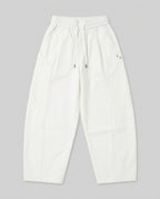 White Baggy Drawstring Jeans