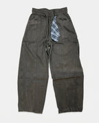 Brown Baggy Jeans with Plaid